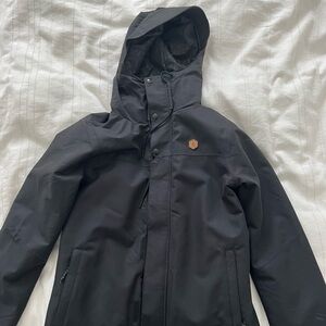 ￼ Black Volcom snow jacket rarely worn size XS